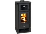 Stufa A Legna Prity K2 Gt F Con Vano Cottura - 8,1 Kw, Design Moderno, Nero Grafite, Classe Energetica A+