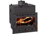 Inserto Per Caminetto Prity C W18 | 5,1 + 18,4 Kw | Totale 23,5 Kw | Ø200 Mm | Porta In Ghisa | Tasca D'acqua Da 26 L