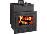 Inserto Per Caminetto Prity G W28 | 5 + 28,2 Kw | Totale 33,2 Kw | Ø200 Mm | 66 L Di Acqua | Stufa A Legna