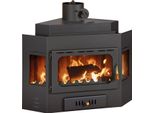 Inserto Per Caminetto Prity A | 14,2 Kw | Rendimento A+ | Ø200 Mm | Grande Camera Di Combustione | Stufa A Legna