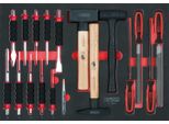 Ks Tools Scs Set Di Lime, Scalpelli E Martelli, 18 Pezzi Con Inserto Sistema 1/1