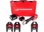 Rothenberger Romax 4000 Basic Set Pressatrice Elettroidraulica A Batteria 18V / 34Kn In Valigetta + 1X Batteria Da 4,0 Ah + Caricabatterie + 3X Ganasce Di Pressatura Sv 15-22-28 ( 1000001924 )
