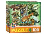 Eurographics Puzzle Pflanzenfressende Dinosaurier, 100 Teile, 48 X 33 Cm, 6100-0360