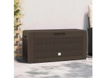 Vidaxl Cassapanca Da Giardino Marrone 119X48X60 Cm Polipropilene