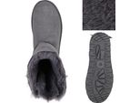 Van Hill Donna Stivali Invernali Foderati Caldi Stivaletti Scarpe Pelliccia Ecologica 839832, Colore: Grigio, Taglia: 41