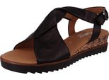 Gabor Shoes Sandalo Con Zeppa - Pelle Liscia Nera Dimensioni: 38,5 Normale