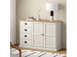 Vidaxl Credenza Con Cassetti Vigo 113X40X75 Cm In Legno Di Pino Massiccio