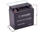 Moretti 12V Agm (Gel) Batterie MB9-BS / 12N9-3B 12N9-BS