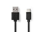 Cavo Usb | Usb 2.0 | USB-A Maschio | USB-C™ Maschio | 2,5 W | 480 Mbps | Nichelato | 1,00 M | Rotondo | Pvc | Nero | Etichetta
