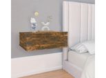 Syfax™ Comodini Pensili Rovere Fumo 2Pz 40X30X15 Cm Legno Multistrato