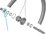 Shimano Wh-R9270-C50-Tu-R Cono Sinistro Con Parapolvere Argento Argento Taglia Unica