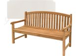 Teako Design Elegante Panca Da Giardino Bari In Teak - Resistente Alle Intemperie E In Varie Dimensioni (150 Cm, Crema)