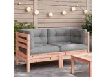 The Living Store Divano Da Giardino Ad Angolo Con Cuscini 2 Pz. Legno Massiccio Di Abete Douglas