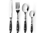 Set Di Posate Excelsa 24 Pezzi Inghilterra Cottage Acciaio Nero