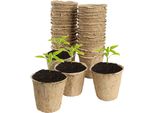Vasi Di Torba P8 Biodegradabili Piantine Piantine 8 Cm 24 Pezzi
