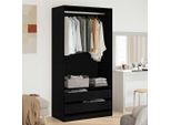 Syfax™ Guardaroba Rovere Nero 100 X 50 X 200 Cm Legno Multistrato