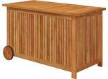 Syfax™ Contenitore Giardino Con Ruote 90X50X58Cm Legno Massello Acacia