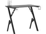 Syfax™ Scrivania Da Gaming Con Gambe A Y Nera 90X60X75 Cm