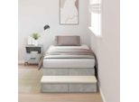 Syfax™ Struttura Letto Con Contenitore Grigio Cemento 90 Cm