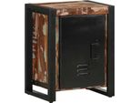 Syfax™ Comodino Multicolore 40X30X51 Cm In Legno Massello Recupero
