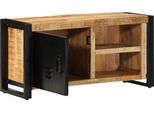 Syfax™ Mobile Porta Tv 80X30X40 Cm In Legno Massello Di Mango Grezzo