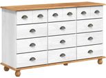 Syfax™ Cassettiera Askim Bianco 79 X 40 X 133,5 Cm Pino Massello