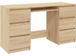 Syfax™ Scrivania Rovere Sonoma 140X50X77 Cm In Legno Multistrato