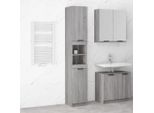 Syfax™ Armadietto Bagno Grigio Sonoma 32X34X188,5 Cm Legno Multistrato