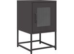 Syfax™ Comodino Nero 36X39X60,5 Cm In Acciaio Laminato A Freddo