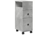 Syfax™ Mobile Da Bagno Stretto Con Ruote Grigio Cemento In Truciolato