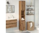 Syfax™ Armadietto Bagno Rovere 30X30X190 Cm Legno Multistrato