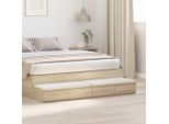 Syfax™ Cassetti Per Letto Rovere Sonoma 140 X 36,5 X 16,5 Cm