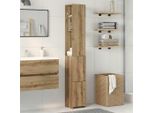 Syfax™ Armadietto Bagno Rovere 25X25X170 Cm Legno Multistrato