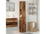 Syfax™ Mobile Da Bagno Legno Antico 25X25X170 Cm In Truciolato