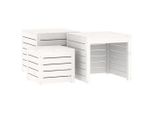 Syfax™ Set Cassette Da Giardino 3 Pz Bianco In Legno Massello Di Pino
