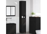 Syfax™ Mobile Da Bagno Nero 30,5 X 30 X 195 Cm Legno Multistrato