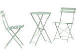 Syfax™ Set Bistro Pieghevole 3 Pcs Spuma Marina Acciaio