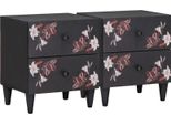 Syfax™ Comodino Con Cassetto 2 Pcs Marrone 40 X 33,5 X 46 Cm