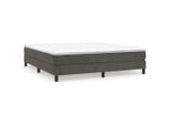 Syfax™ Struttura Letto A Rete A Molle Grigio Scuro 160X200 Cm Velluto
