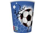 Bicchieri Di Carta Football Calcio Compleanno 250 Ml 8 Pz.