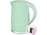 Bollitore Elettrico Russell Hobbs Eden Pistachio 1,7L, Accenti In Acciaio Inox, Filtro Anticalcare Rimovibile, Apertura Del Coperchio A Pulsante, Indicatore Del Livello Dell'acqua, Senza Bpa