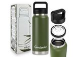 Gardenko Borraccia Termica 770Ml Tazza Termica In Acciaio Inox Thermos Per Acqua Caffè Tè Sportiva Bottiglia Sottovuoto Ufficio Scuola Manico