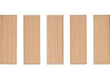 Stoppini In Legno Per Candele, 75 X 25 X 1 Mm, 5 Pezzi