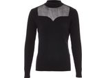 Maglione Lavorato A Maglia Da Donna Bionda - Nero, Xs/S