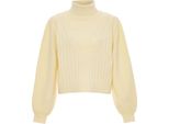 Maglione A Collo Alto Da Donna Bionda - Bianco Lana, Xl/Xxl