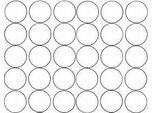 Adesivi Rotondi, Diametro 7 Cm, 30 Pezzi, Bianco Lucido