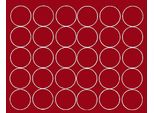 Adesivi Rotondi, 8 Cm, Adesivi A Punti, 30 Pezzi, Rosso Scuro, Opaco