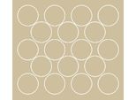 Adesivi Rotondi, Diametro 10 Cm, 18 Pezzi, Beige Lucido