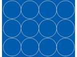 Adesivi Rotondi, Diametro 12 Cm, 12 Pezzi, Blu Opaco