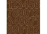 Adesivi Numerati Autoadesivi, 12 Cm, Marroni, Opachi
